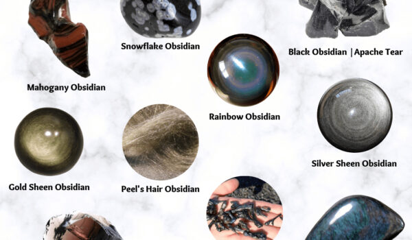 انواع کریستال آبسیدین obsidian